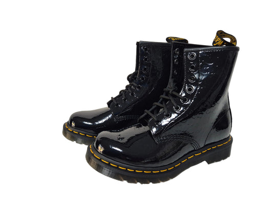 Dr. Martens Lackleder Boots, schwarz, Gr. 38