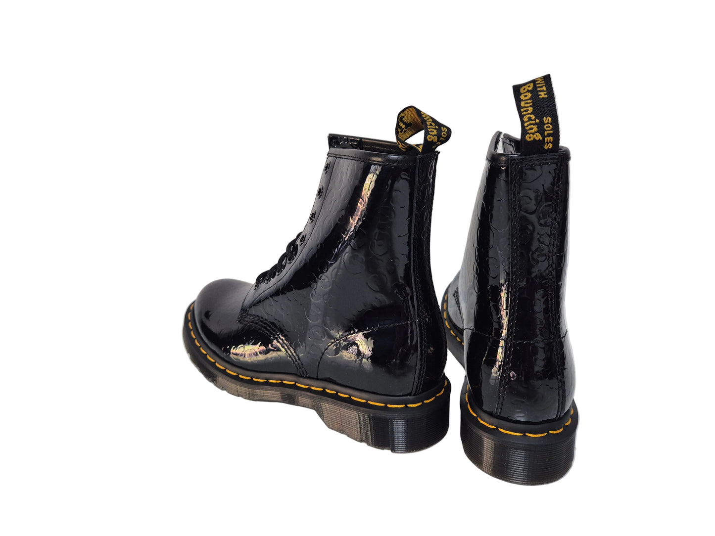 Dr. Martens Lackleder Boots, schwarz, Gr. 38