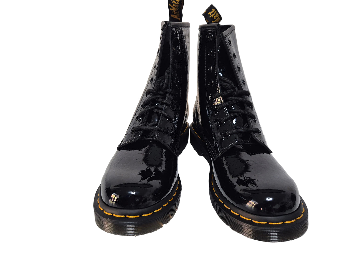 Dr. Martens Lackleder Boots, schwarz, Gr. 38