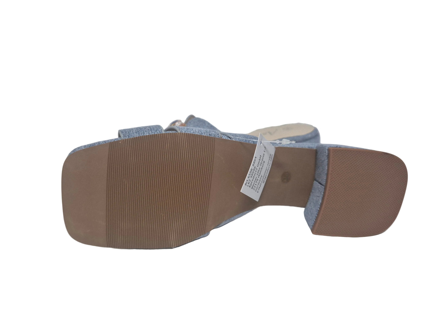 NEU! Aniston Shoes Pantolette Absatzschuh, hellblau, Gr. 36