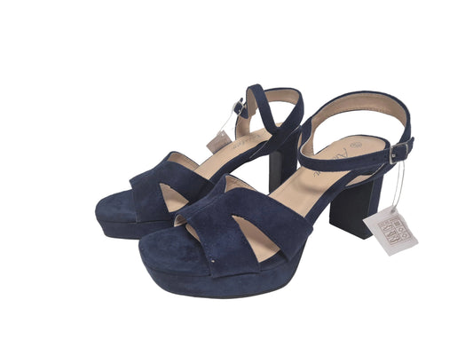 NEU! Aniston Shoes High-Heel-Sandalette, dunkelblau, Gr. 40