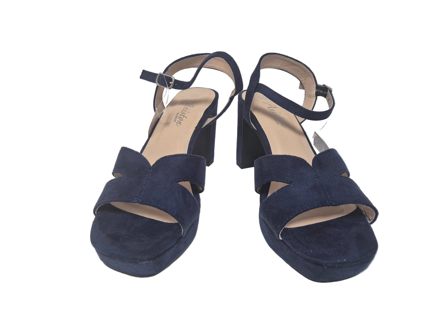 NEU! Aniston Shoes High-Heel-Sandalette, dunkelblau, Gr. 40