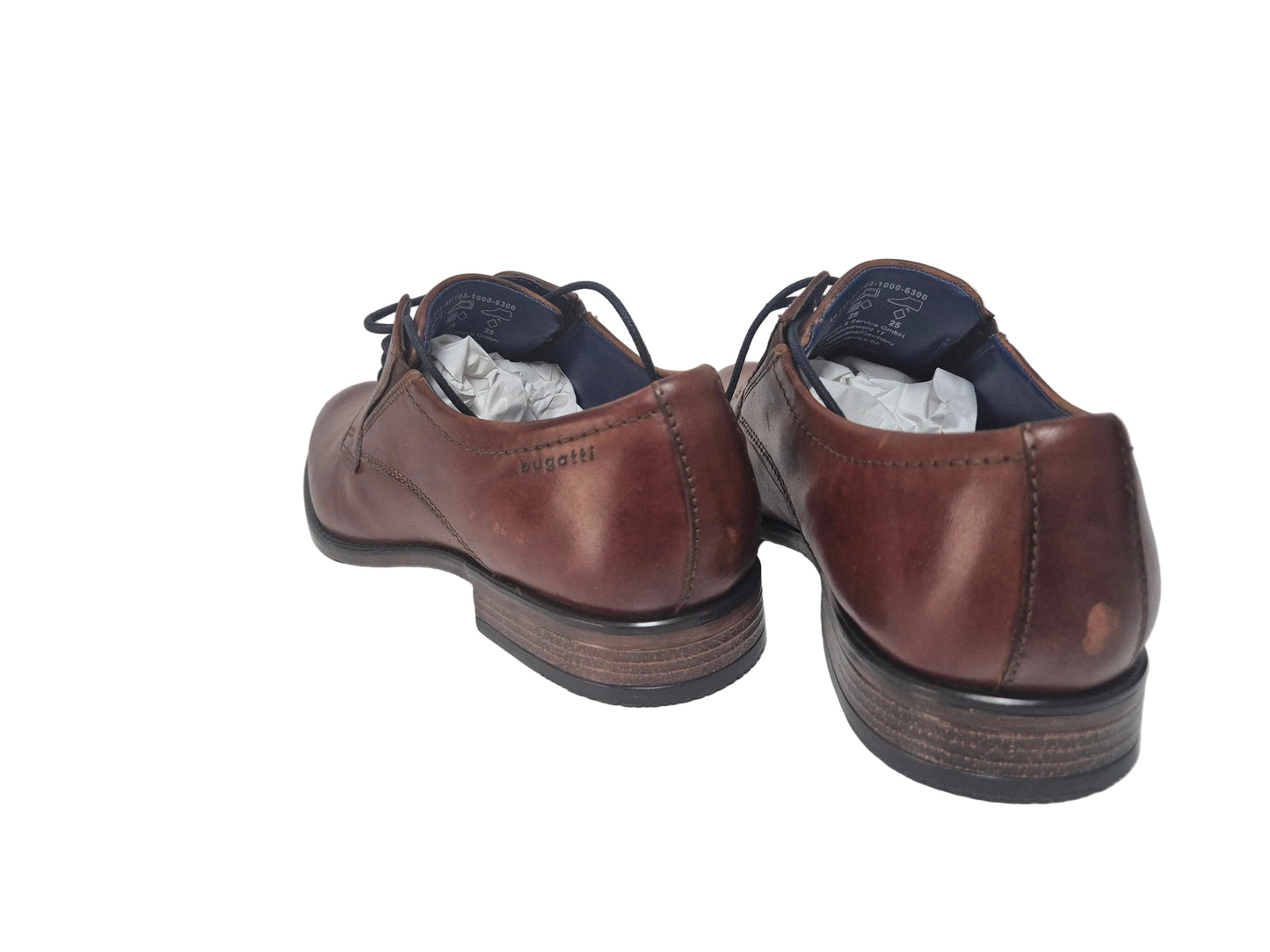 RETOURE! Bugatti Schnürschuhe Halbschuhe, cognac braun, Gr. 40