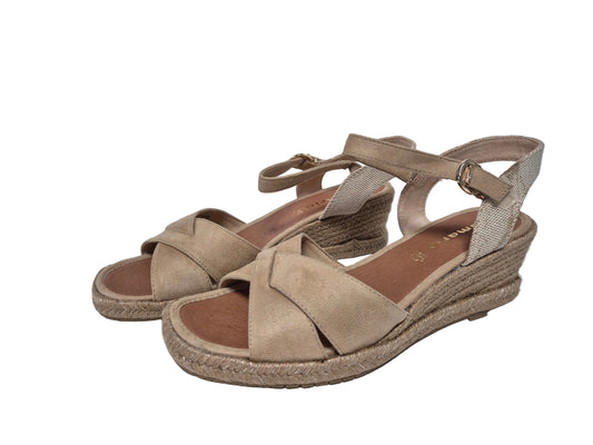 NEU! Tamaris Keilsandalette, beige braun, Gr. 41