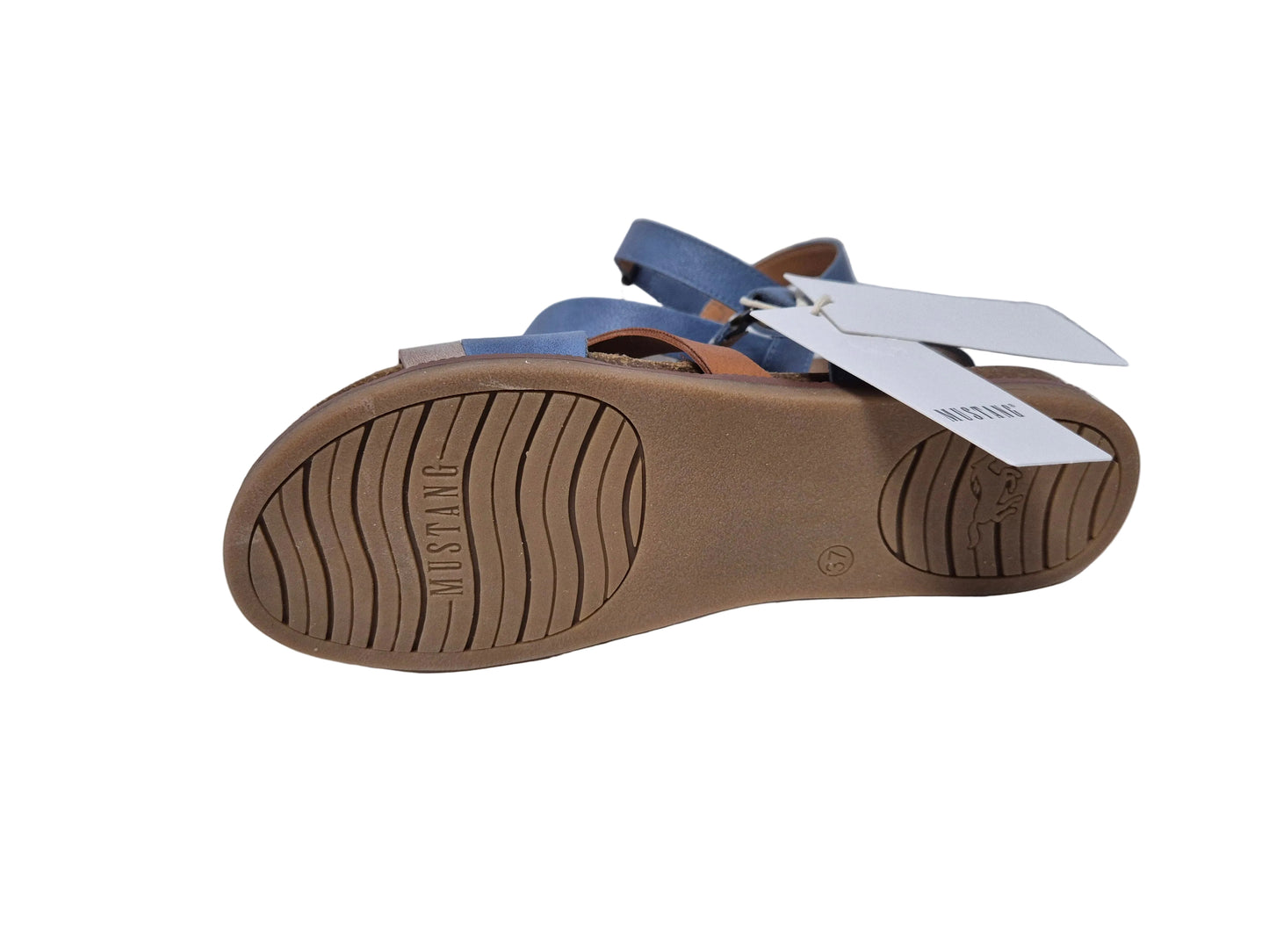NEU! Mustang Sandale, blau beige, Gr. 37