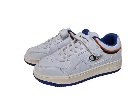 NEU! Champion RD18 low B PS Sneaker, weiß blau, Gr. 33