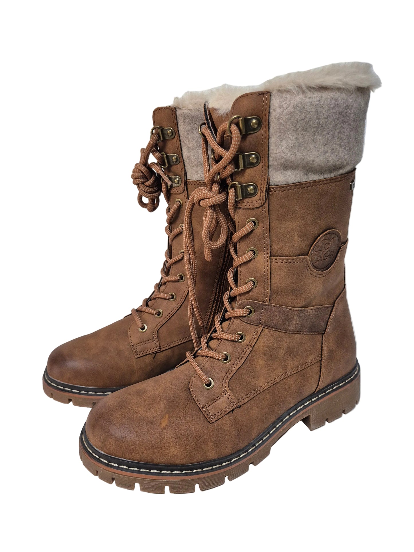 RETOURE! Tom Tailor Winterstiefel, cognac, Gr. 37