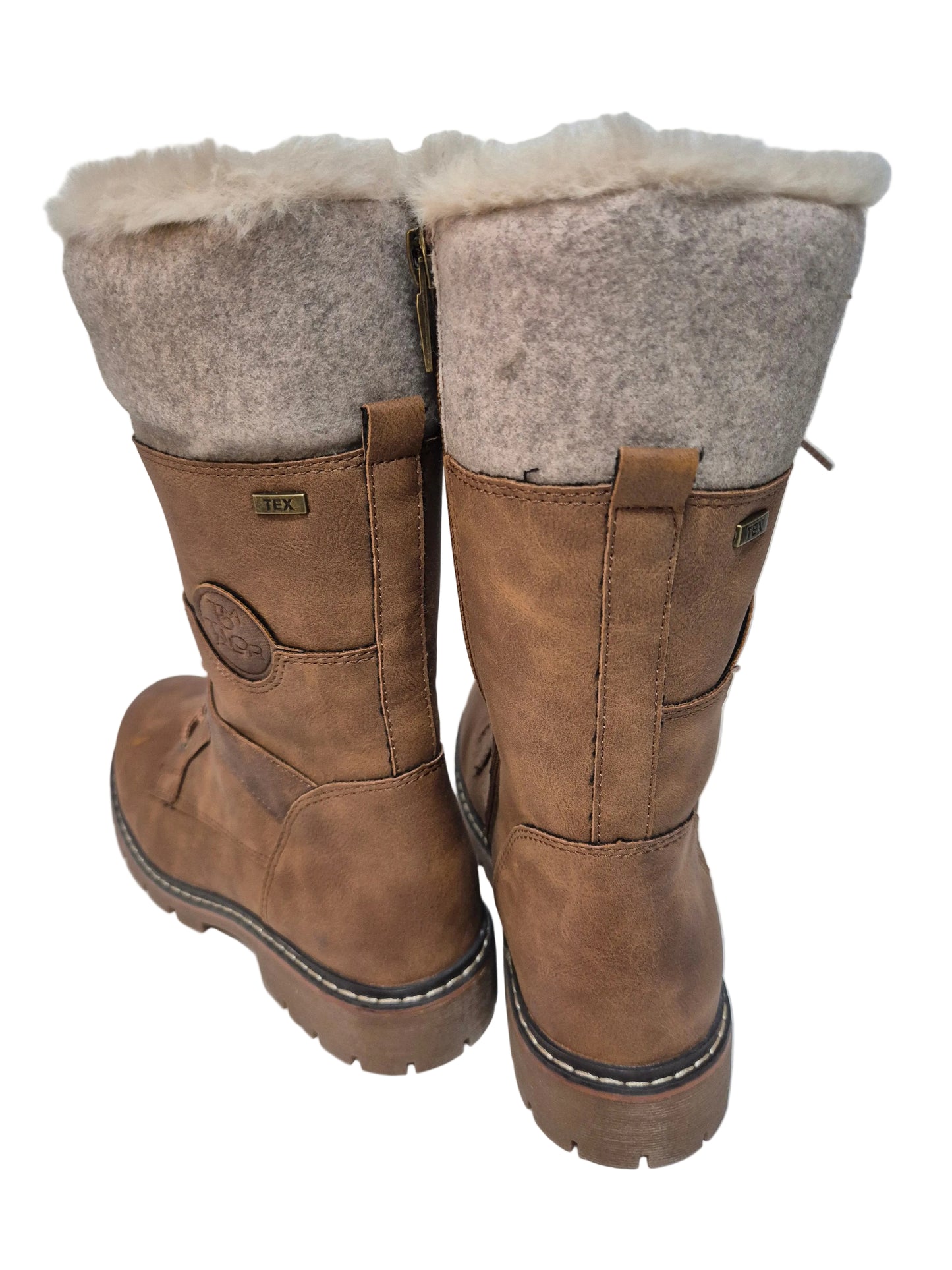 RETOURE! Tom Tailor Winterstiefel, cognac, Gr. 37