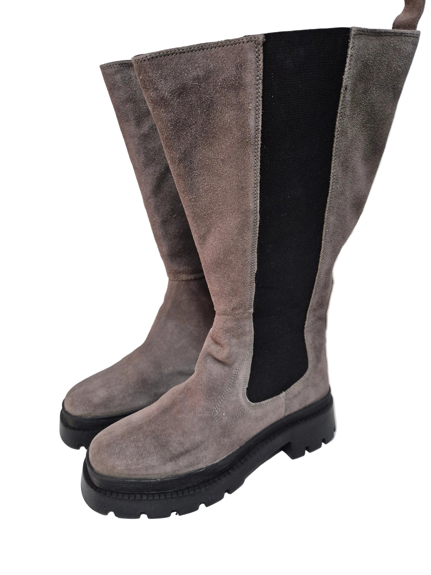 NEU! Sheego Weitschaftstiefel XXL, grau, Gr. 41