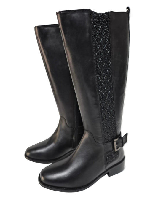 NEU! sheego Weitschaftstiefel XL aus Leder, schwarz, Gr. 37