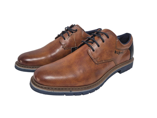 NEU! Bugatti Schnürschuhe Businessschuhe, cognac braun, Gr. 43