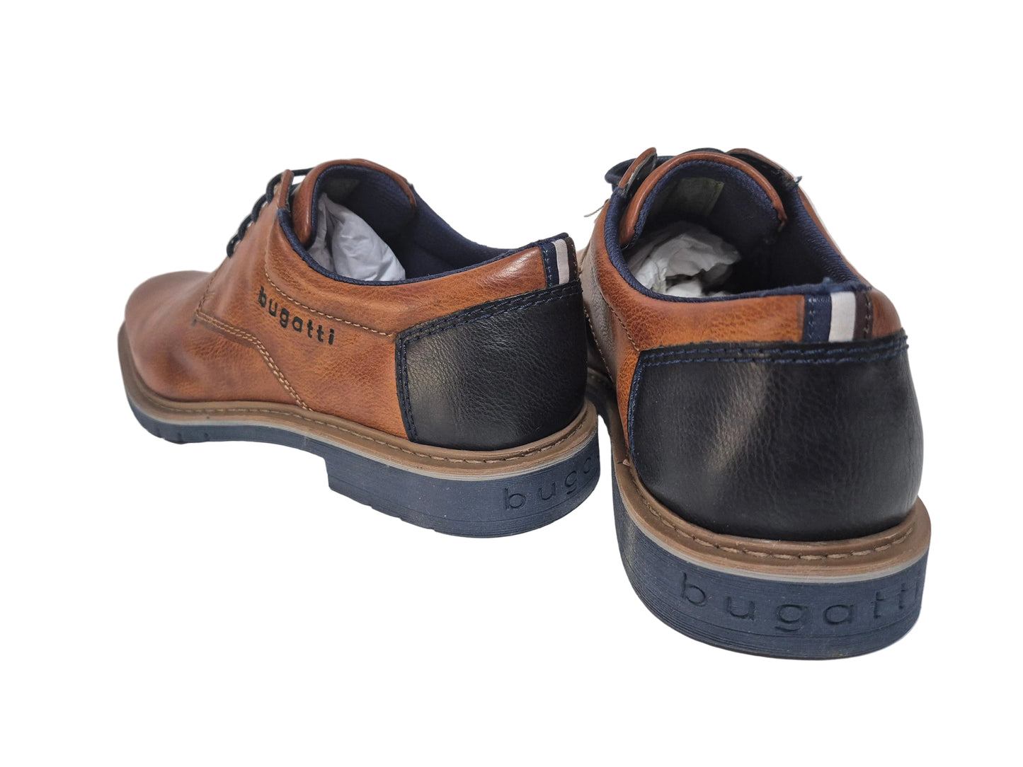 NEU! Bugatti Schnürschuhe Businessschuhe, cognac braun, Gr. 43