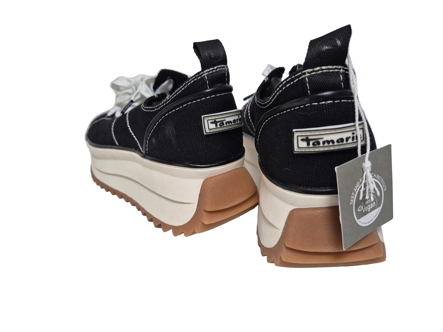RETOURE! Tamaris Plateausneaker, schwarz weiß, Gr. 41