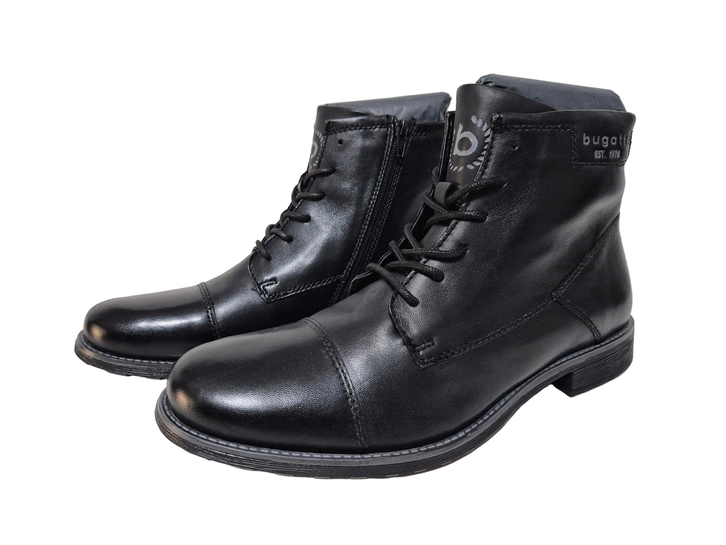 NEU! Bugatti Schnürstiefel Businessschuhe, schwarz, Gr. 46