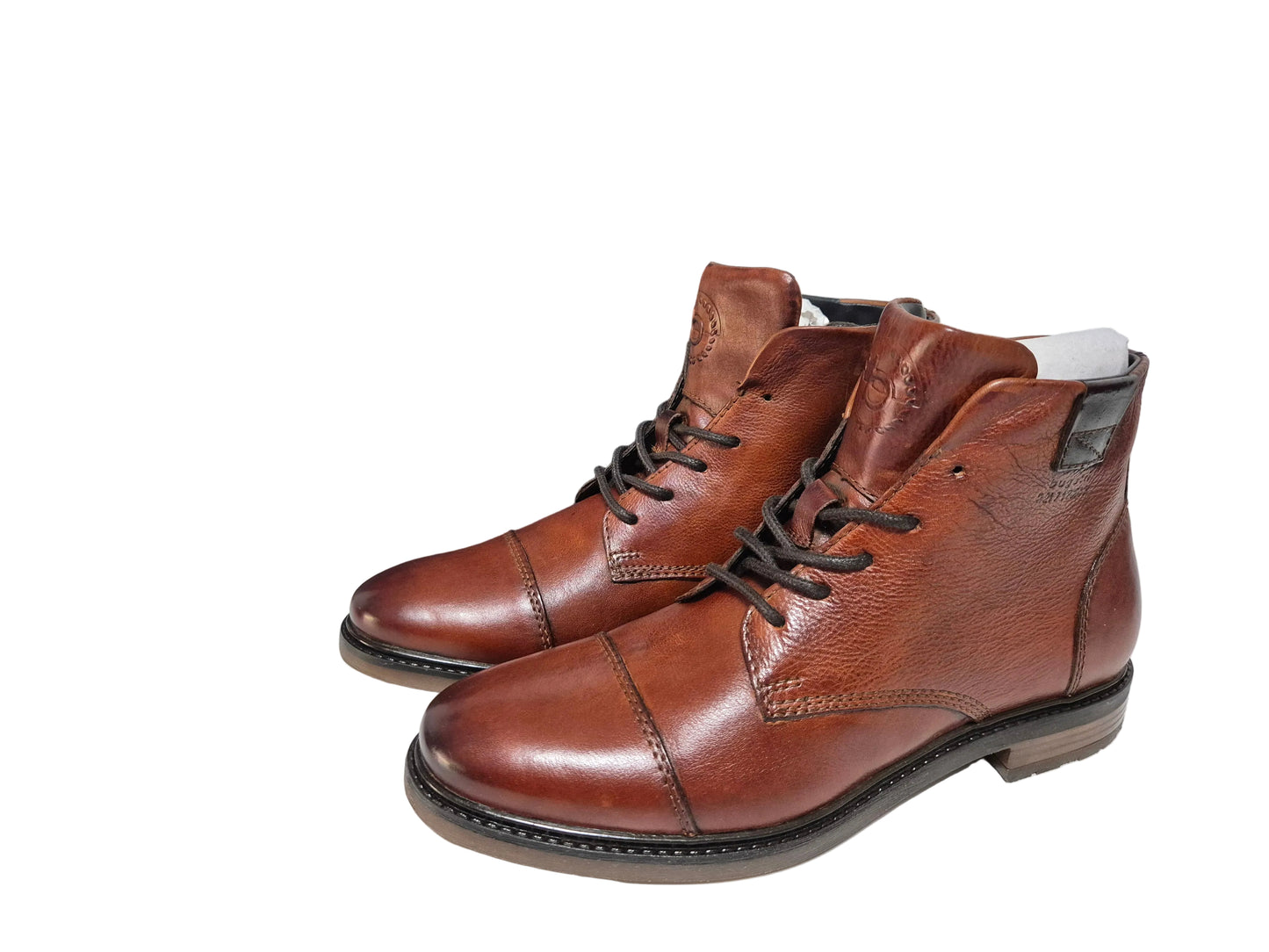 NEU! Bugatti Schnürstiefel Businessschuhe, cognac, Gr. 42
