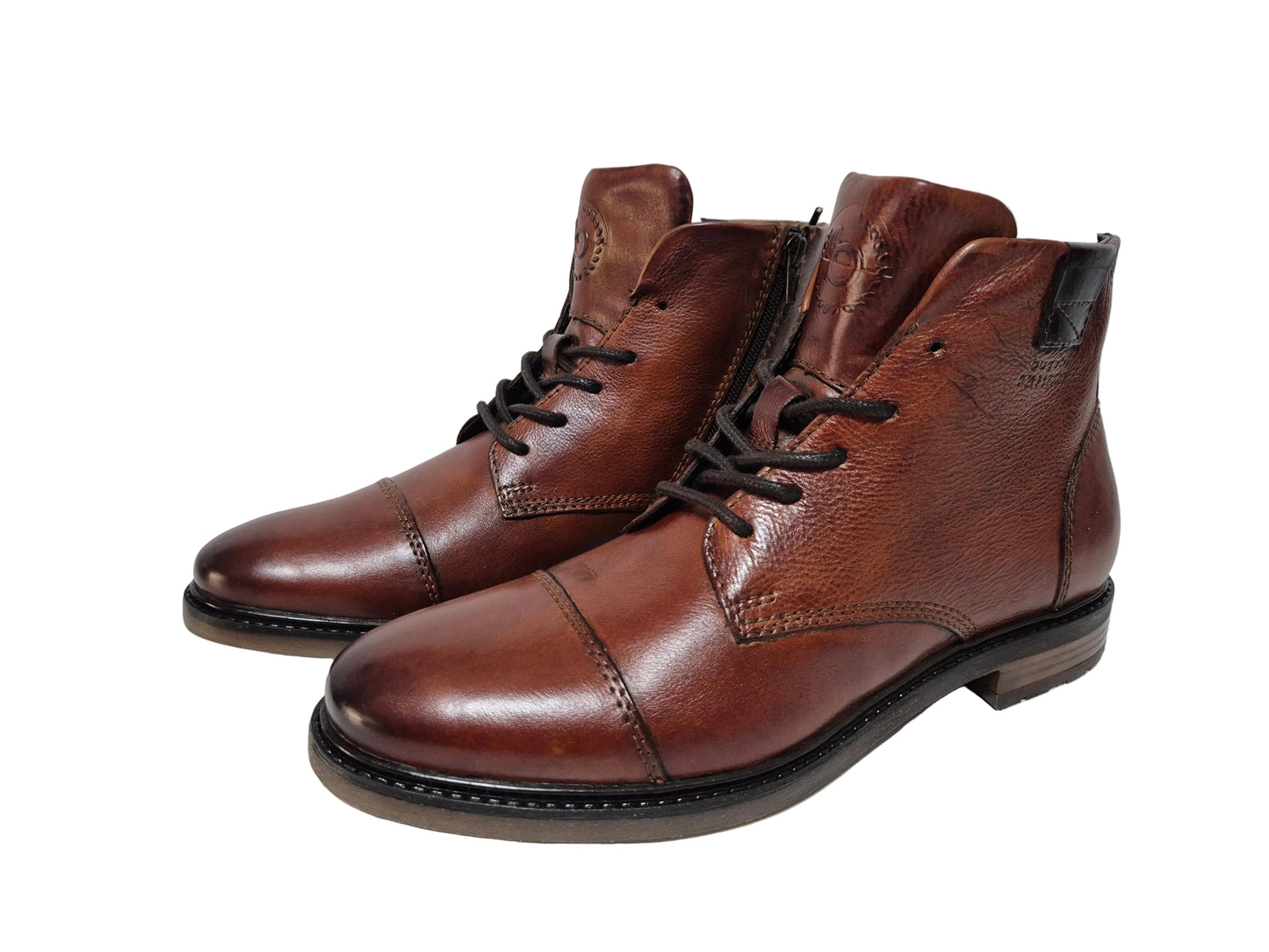 NEU! Bugatti Schnürstiefel Businessschuhe, cognac, Gr. 42