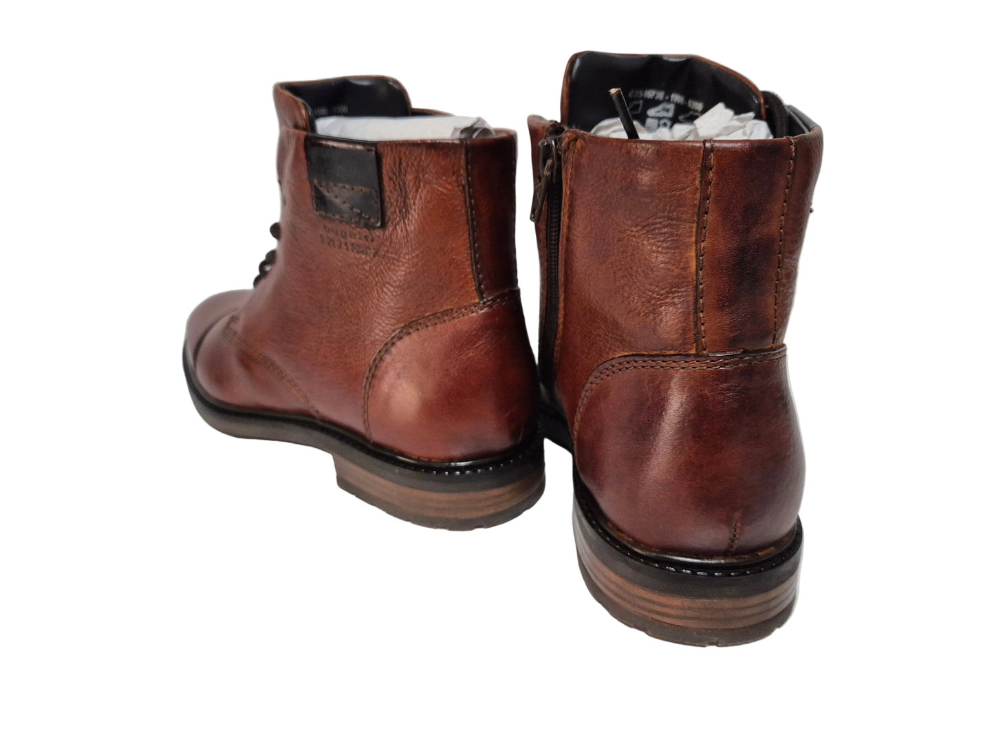 NEU! Bugatti Schnürstiefel Businessschuhe, cognac, Gr. 42