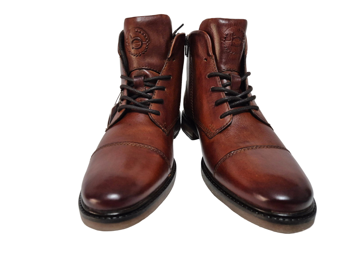 NEU! Bugatti Schnürstiefel Businessschuhe, cognac, Gr. 42