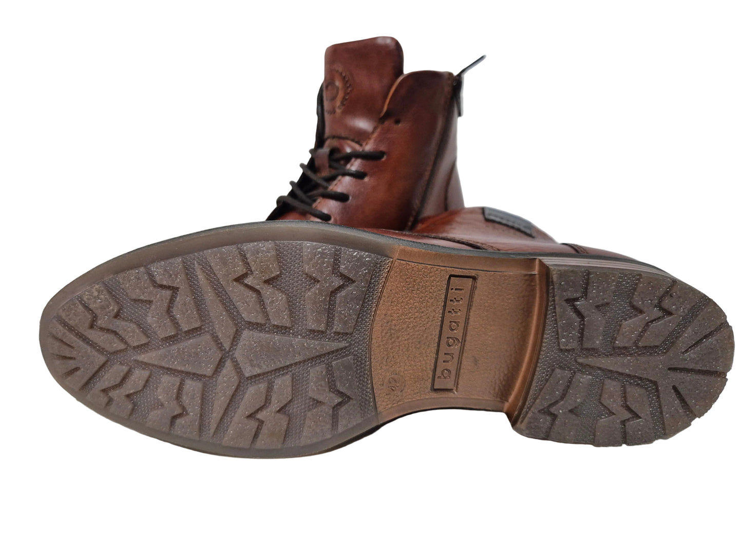 NEU! Bugatti Schnürstiefel Businessschuhe, cognac, Gr. 42