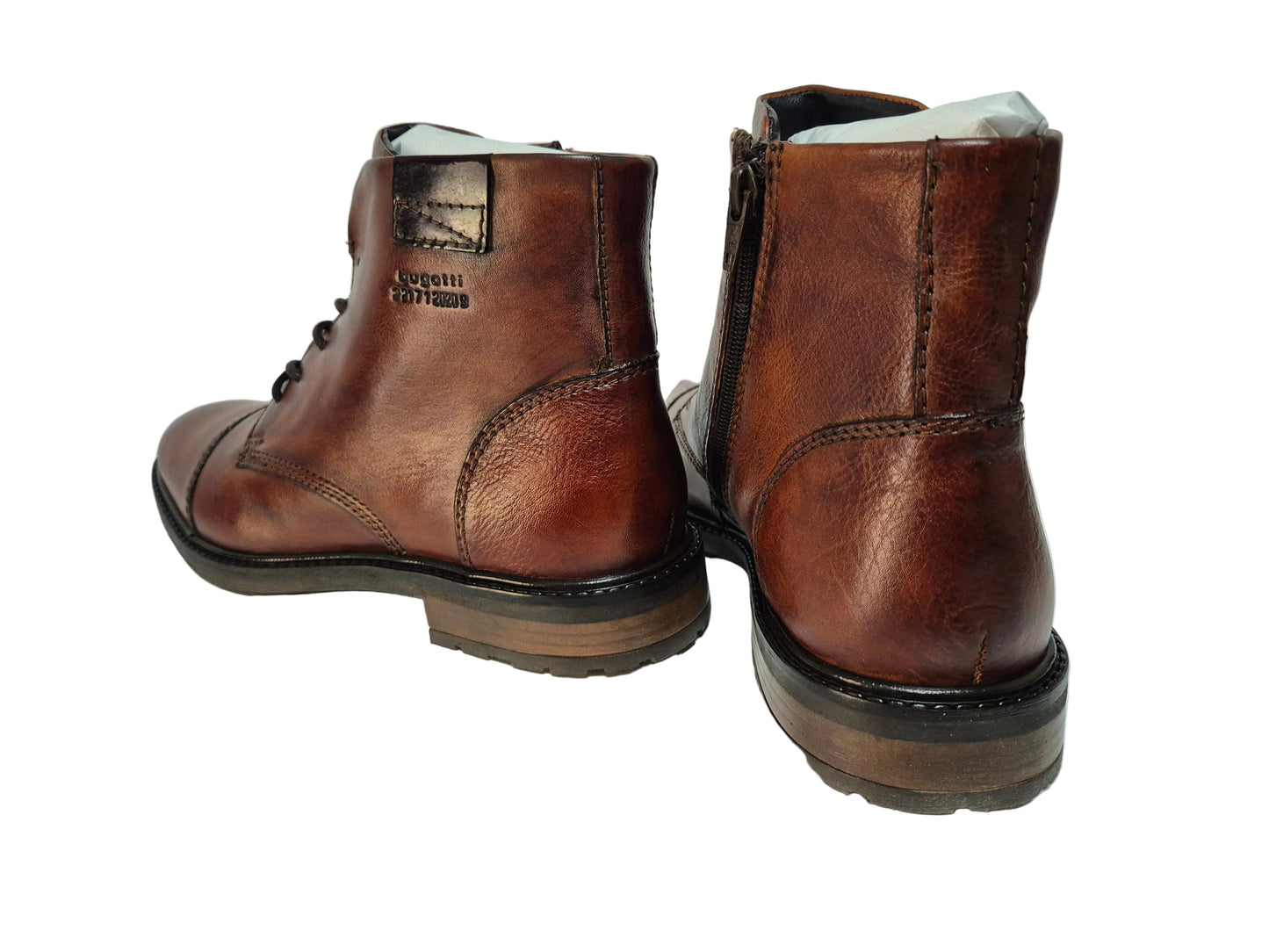 NEU! Bugatti Schnürstiefel Businessschuhe, cognac, Gr. 44