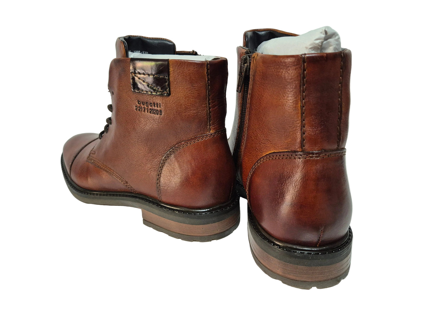 NEU! Bugatti Schnürstiefel Businessschuhe, cognac, Gr. 43