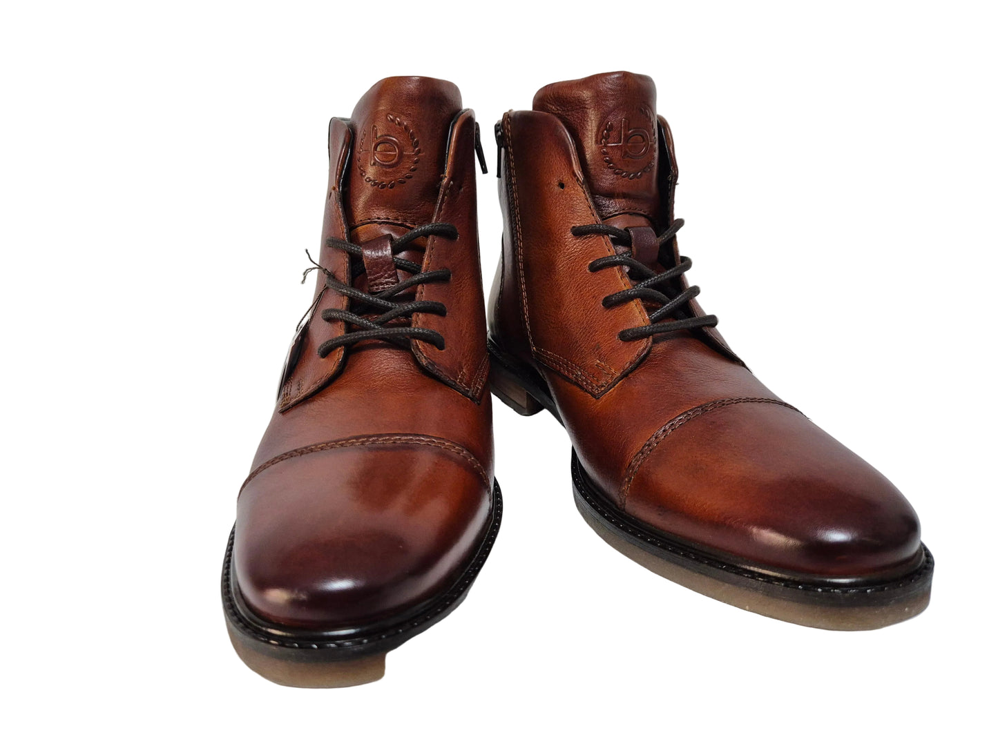 NEU! Bugatti Schnürstiefel Businessschuhe, cognac, Gr. 43