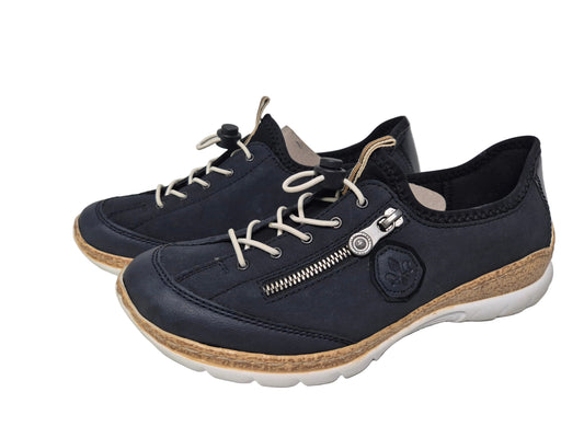 RETOURE! Rieker Sneaker mit Außenreißverschluss, marine, Gr. 40