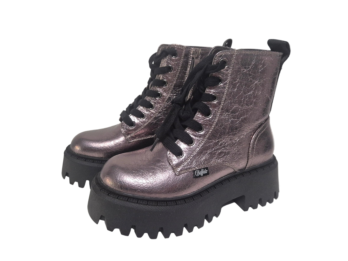 NEU! Buffalo Aspen Schnürstiefelette, pewter black, Gr. 36