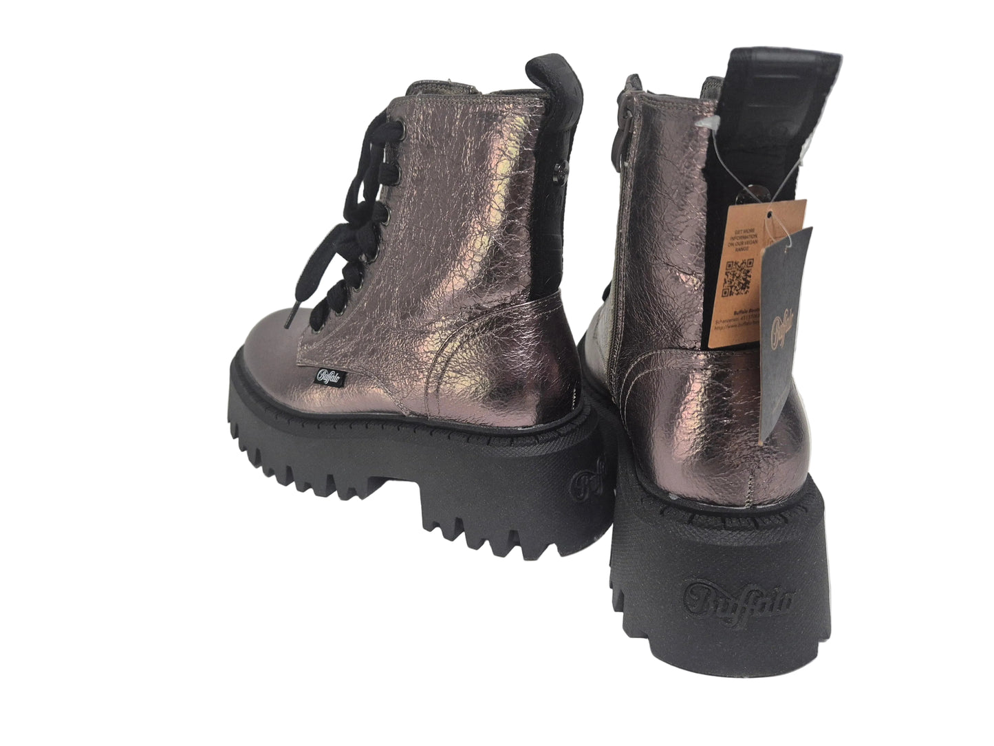 NEU! Buffalo Aspen Schnürstiefelette, pewter black, Gr. 36