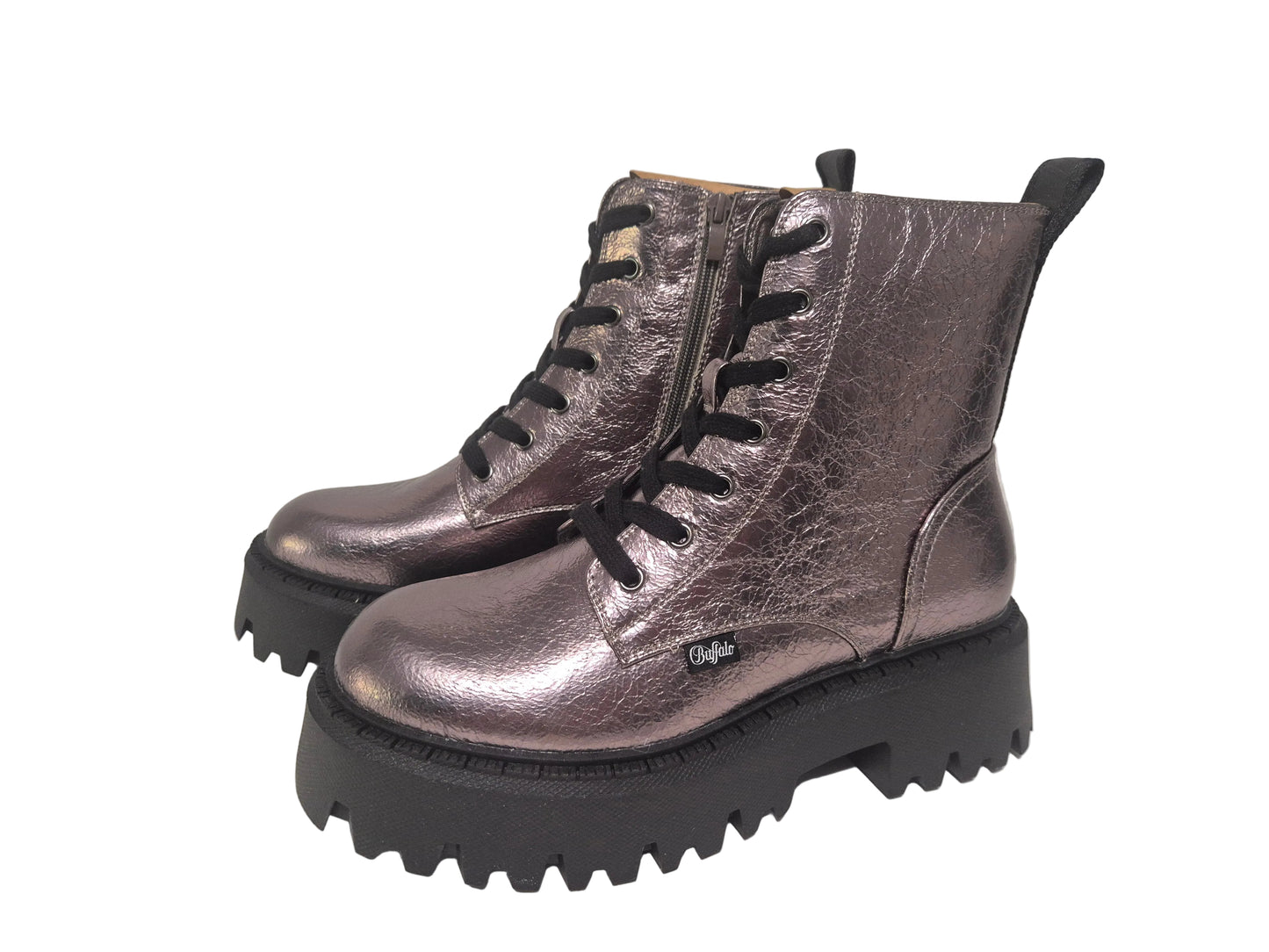 NEU! Buffalo Aspen Schnürstiefelette, pewter black, Gr. 41