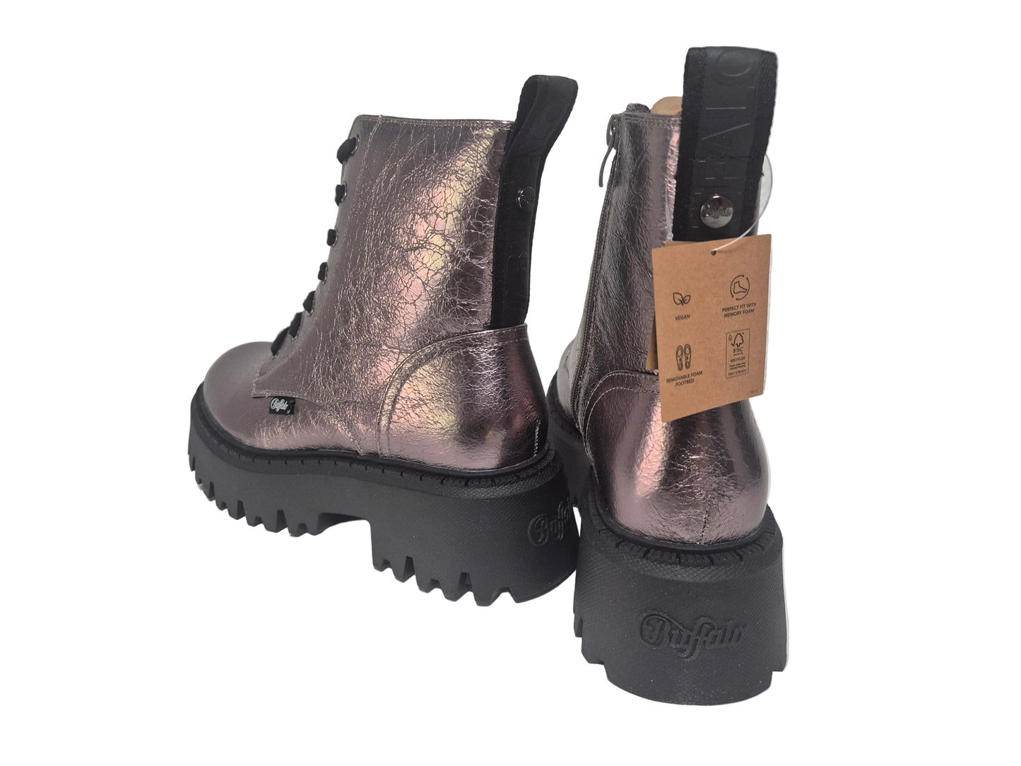 NEU! Buffalo Aspen Schnürstiefelette, pewter black, Gr. 41