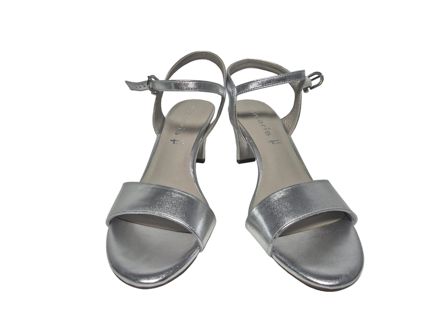 NEU! Tamaris Sandalette Absatzschuh, silber, Gr. 40