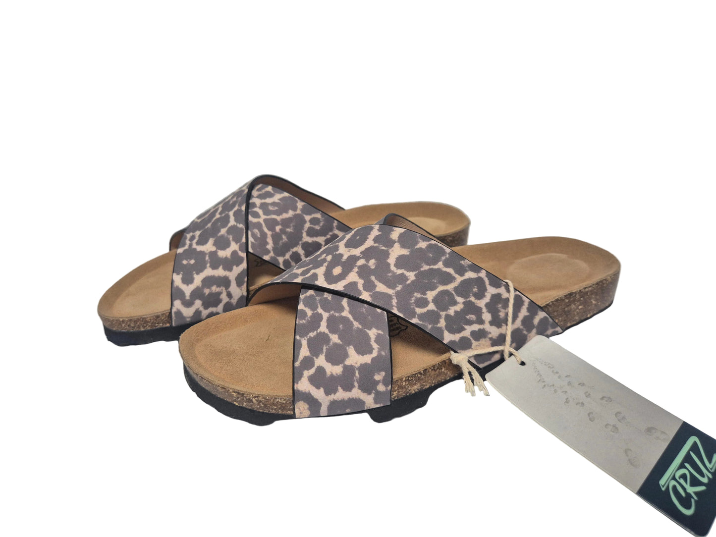 NEU! Cruz Musoni Sandale Pantolette, braun beige, Gr. 40