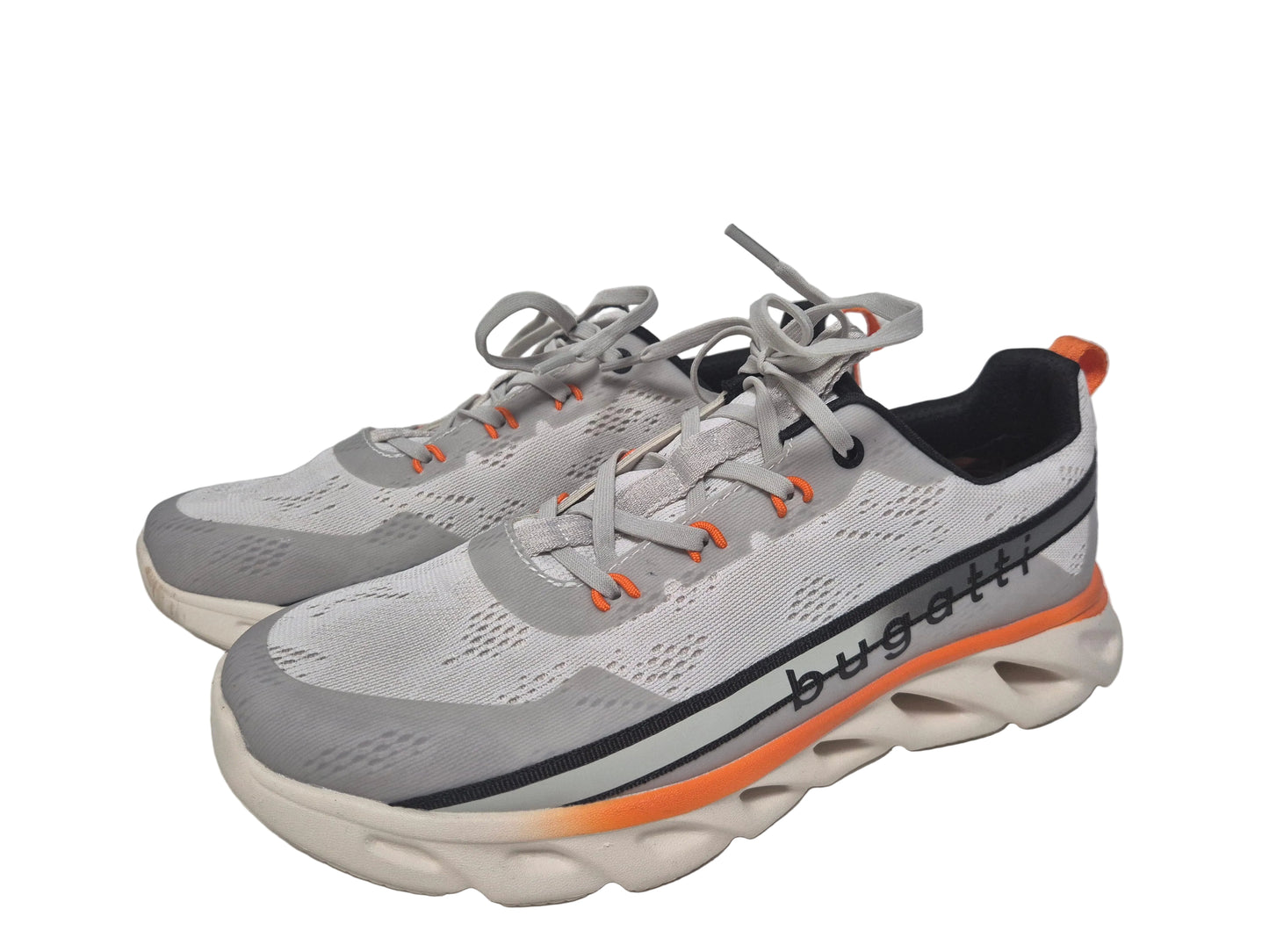 RETOURE! Bugatti Sneaker Runner Schuhe, weiß orange, Gr. 44