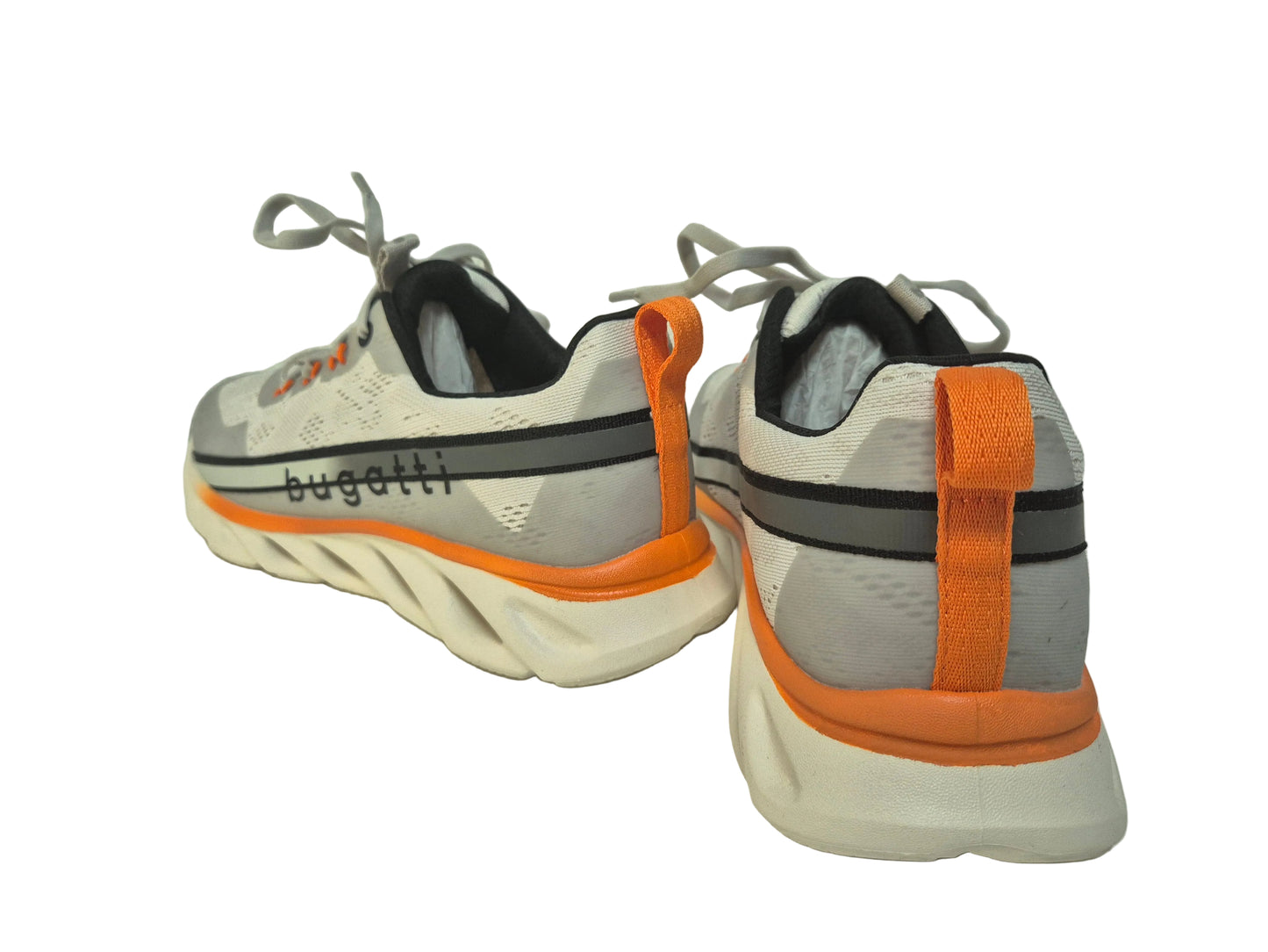 RETOURE! Bugatti Sneaker Runner Schuhe, weiß orange, Gr. 44