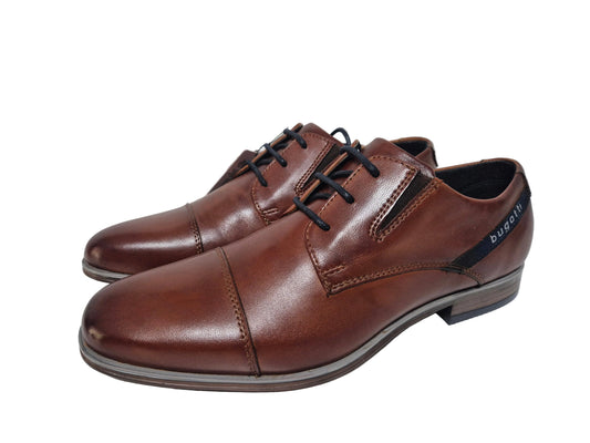 NEU! Bugatti Schnürschuhe Halbschuhe Business, cognac, Gr. 41