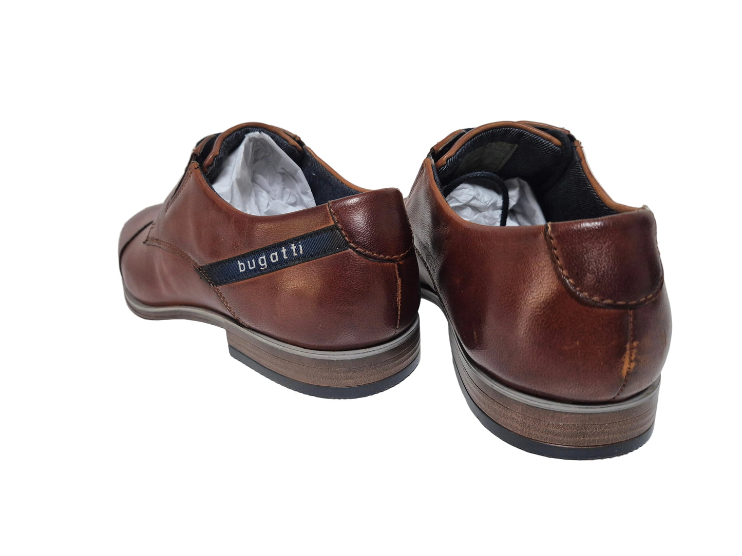 NEU! Bugatti Schnürschuhe Halbschuhe Business, cognac, Gr. 41