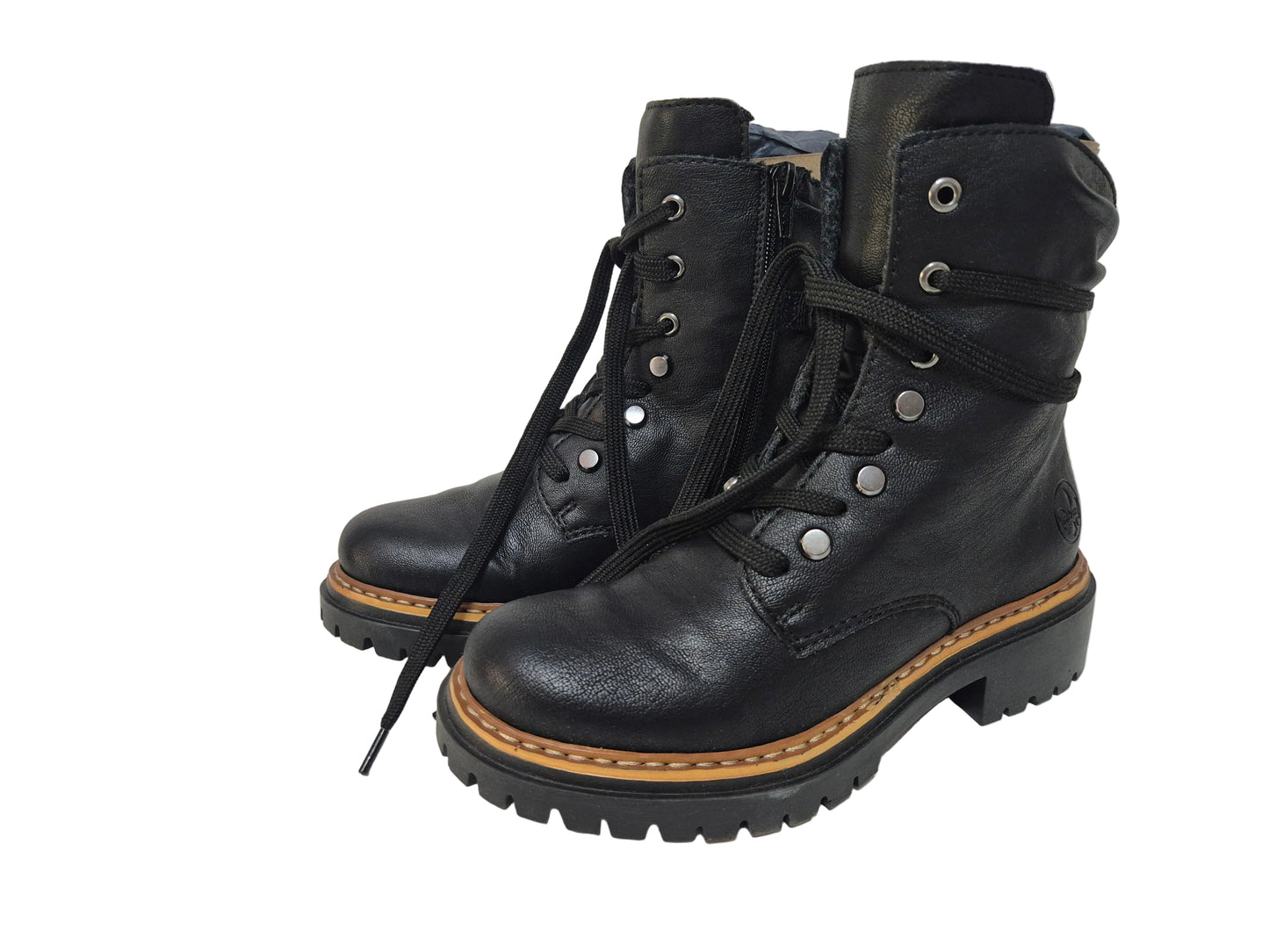 NEU! Rieker Schnürboots mit lässiger Schnürung, schwarz, Gr. 36