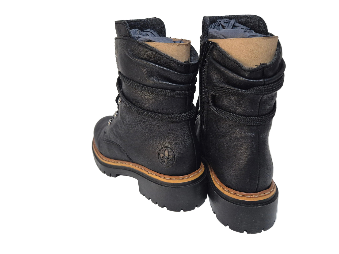 NEU! Rieker Schnürboots mit lässiger Schnürung, schwarz, Gr. 36
