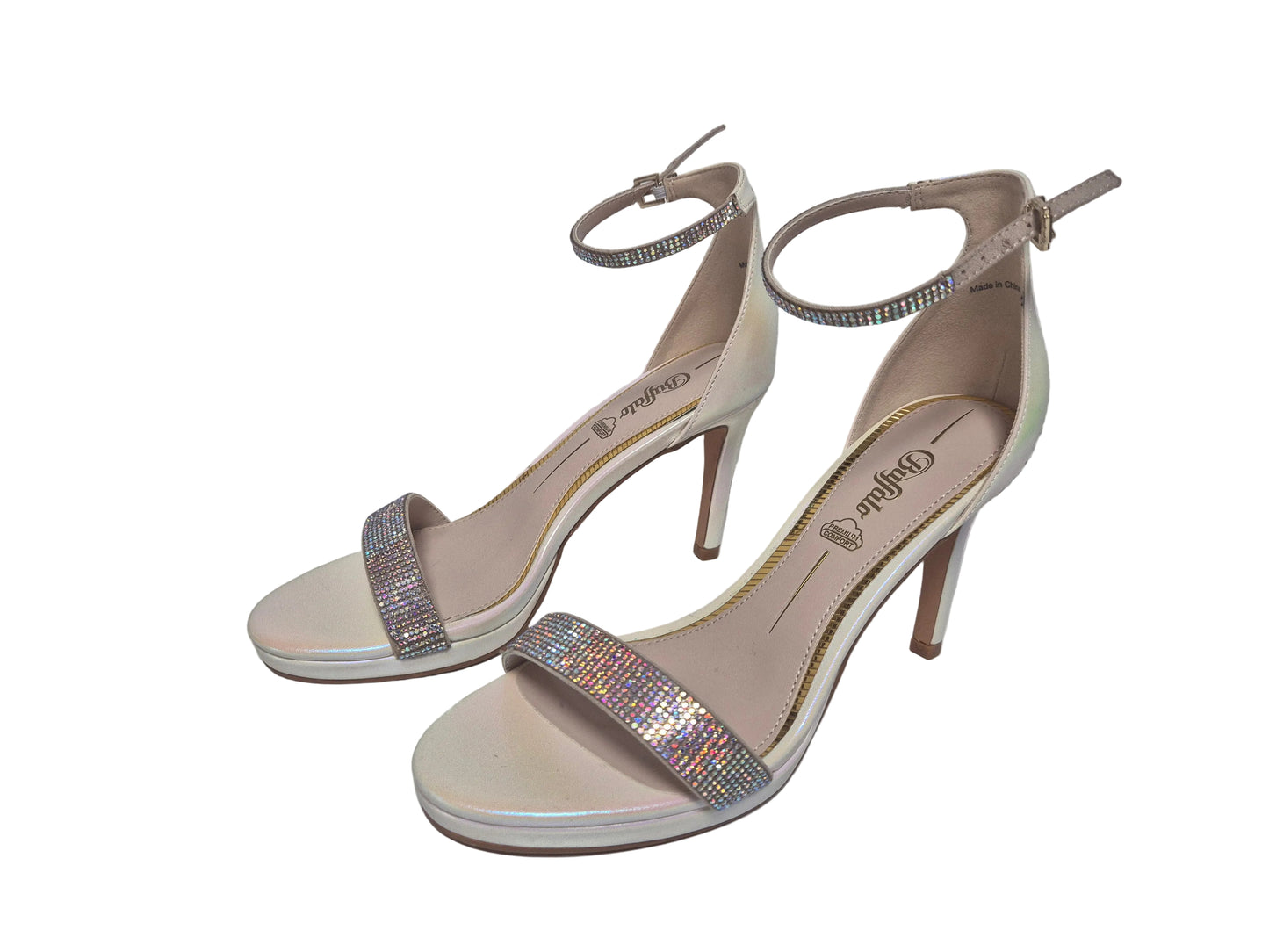 Buffalo High Heel Pumps Sandalen, creme weiß, Gr. 38