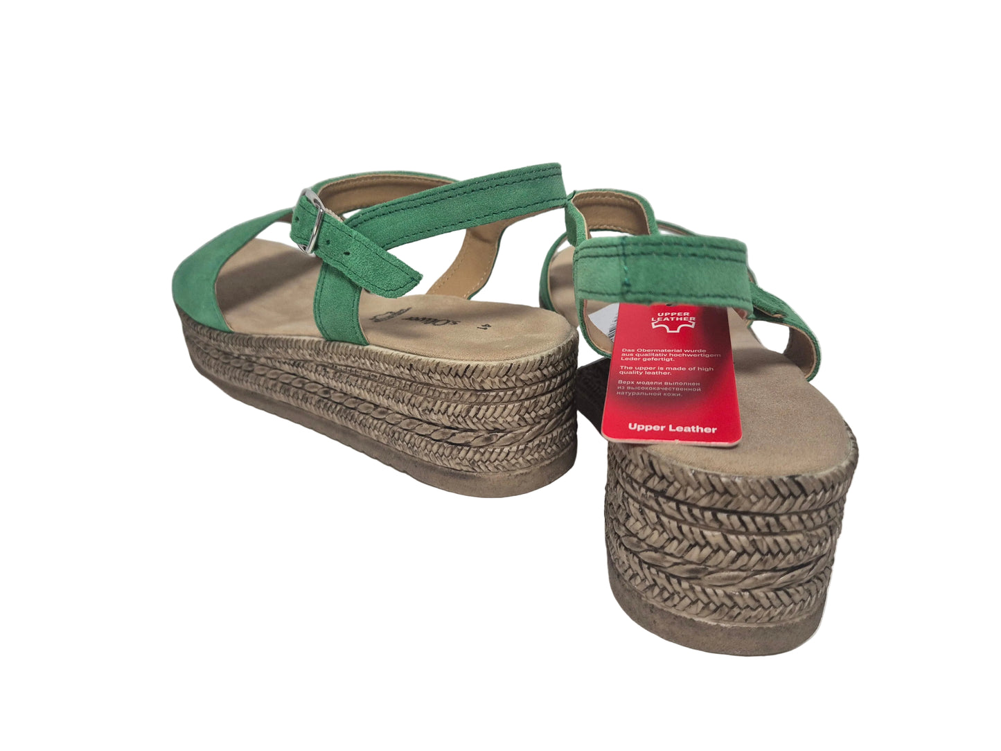 s.Oliver Pleateau Sandalen, grün, Gr. 41