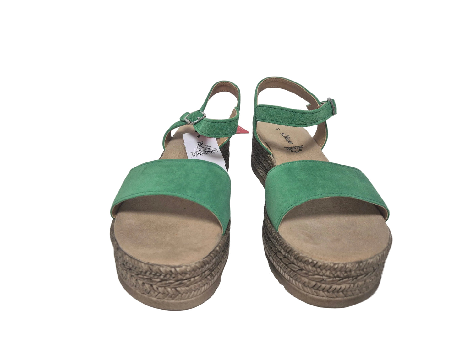 s.Oliver Pleateau Sandalen, grün, Gr. 41