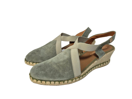 Verbenas Milena Serraje Keilsandalette, grün, Gr. 42