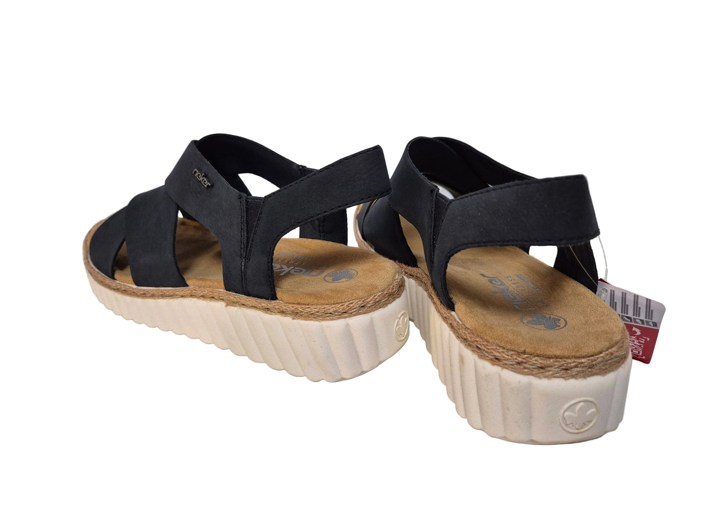Rieker Plateausandalette, blau, Gr. 41