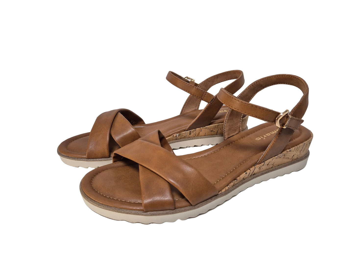 Tamaris Keilsandalette, cognac, Gr. 42