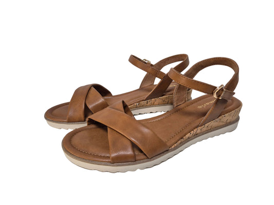 Tamaris Keilsandalette, cognac, Gr. 42