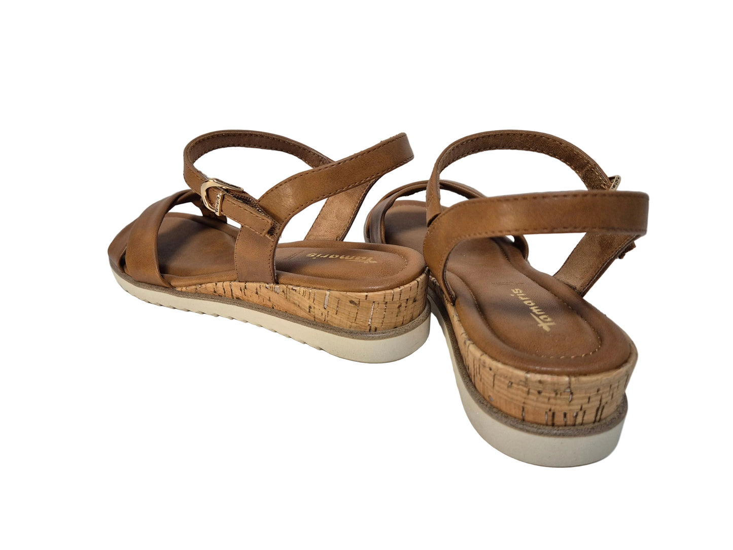 Tamaris Keilsandalette, cognac, Gr. 42