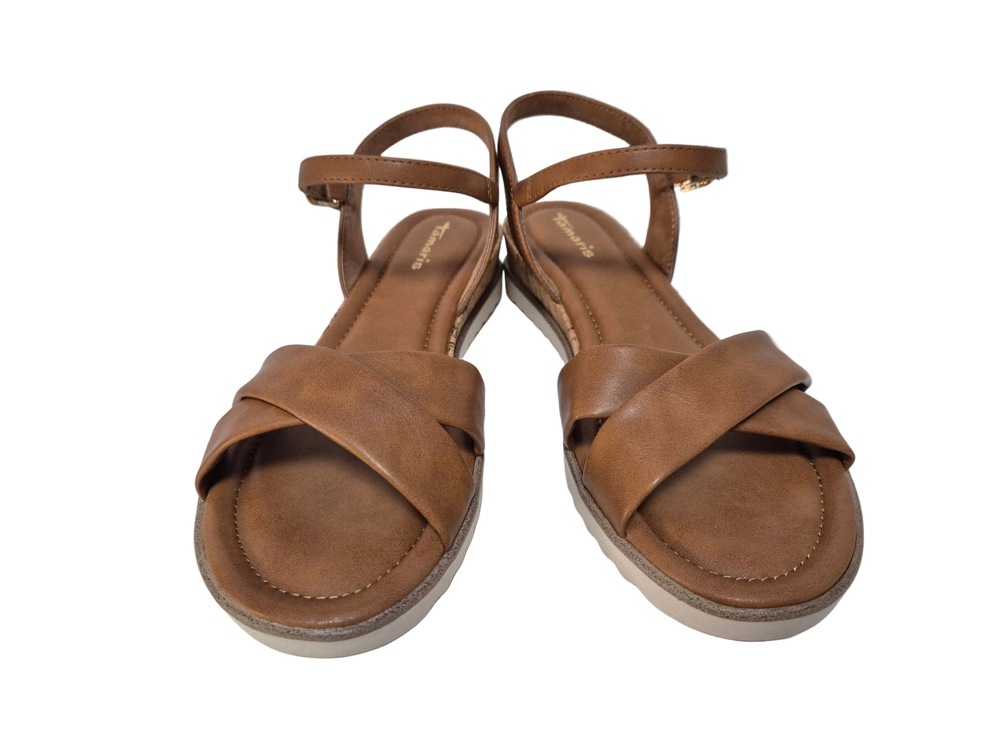 Tamaris Keilsandalette, cognac, Gr. 42