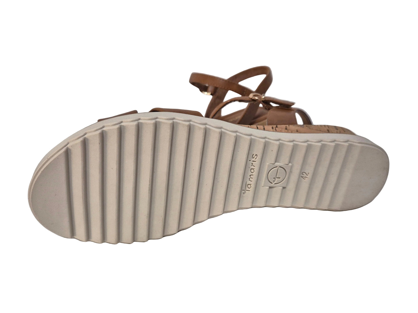 Tamaris Keilsandalette, cognac, Gr. 42