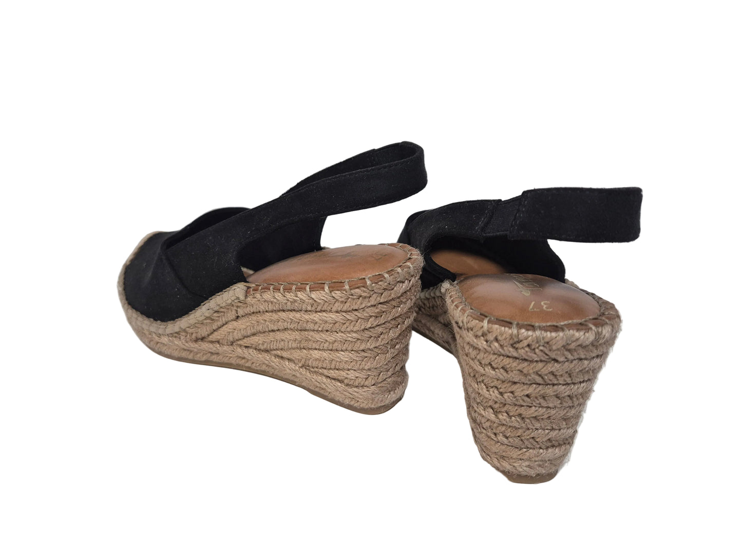 Tamaris Keilsandalette Espadrille, schwarz, Gr. 37